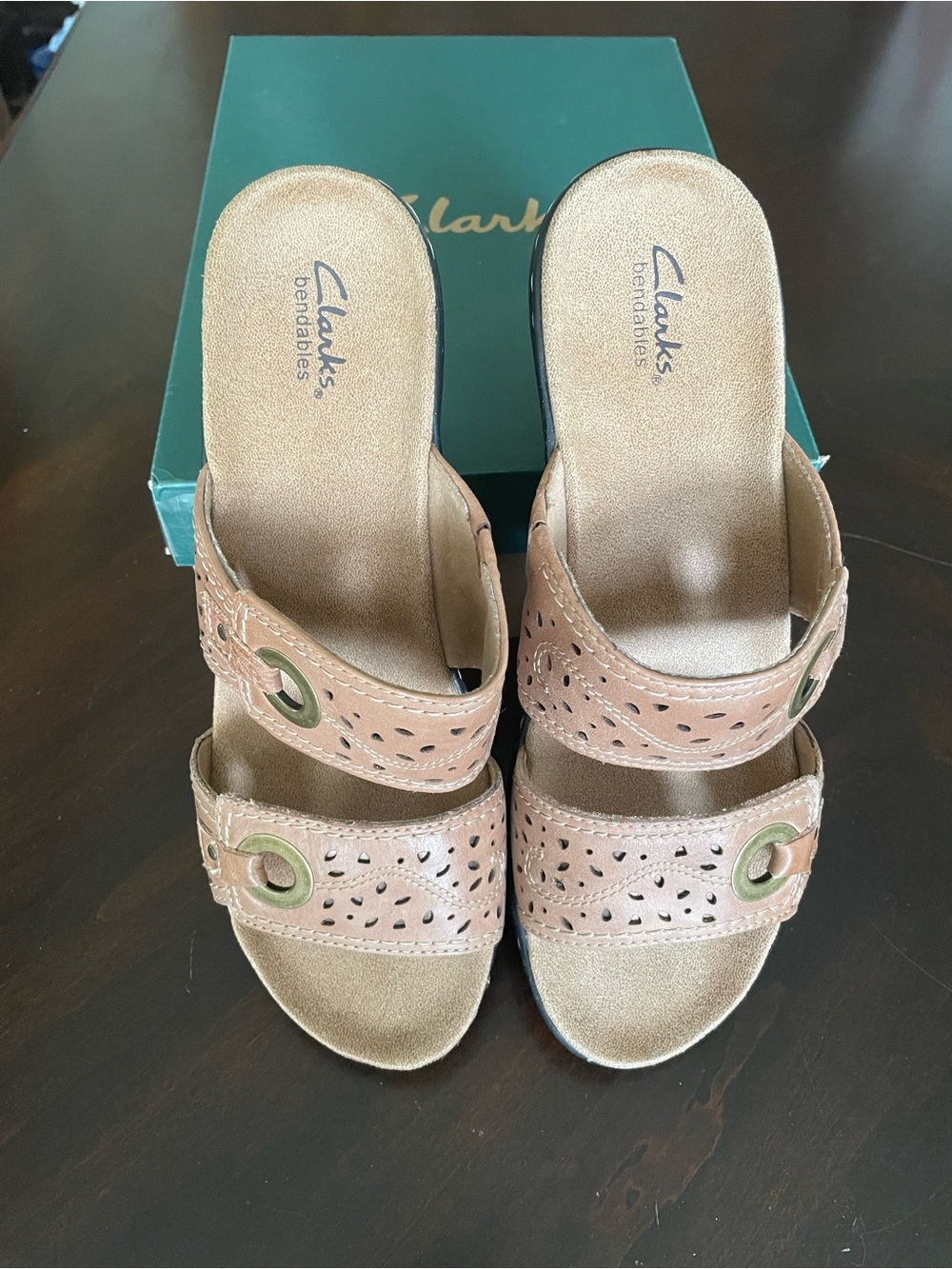 Clarks Lexi Laurel Brown Leather Sandals - Women’s Size 10 - NEW - Picture 10 of 16